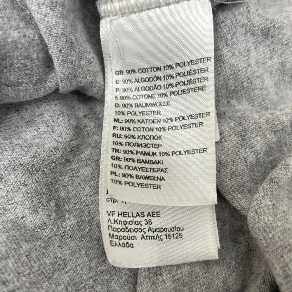 The North Face Mens Gray Blue‎ Logo Long Sleeve T-Shirt Size Large